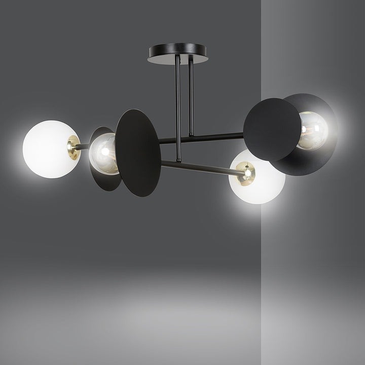 Plafoniera MINERVA 4 neagra