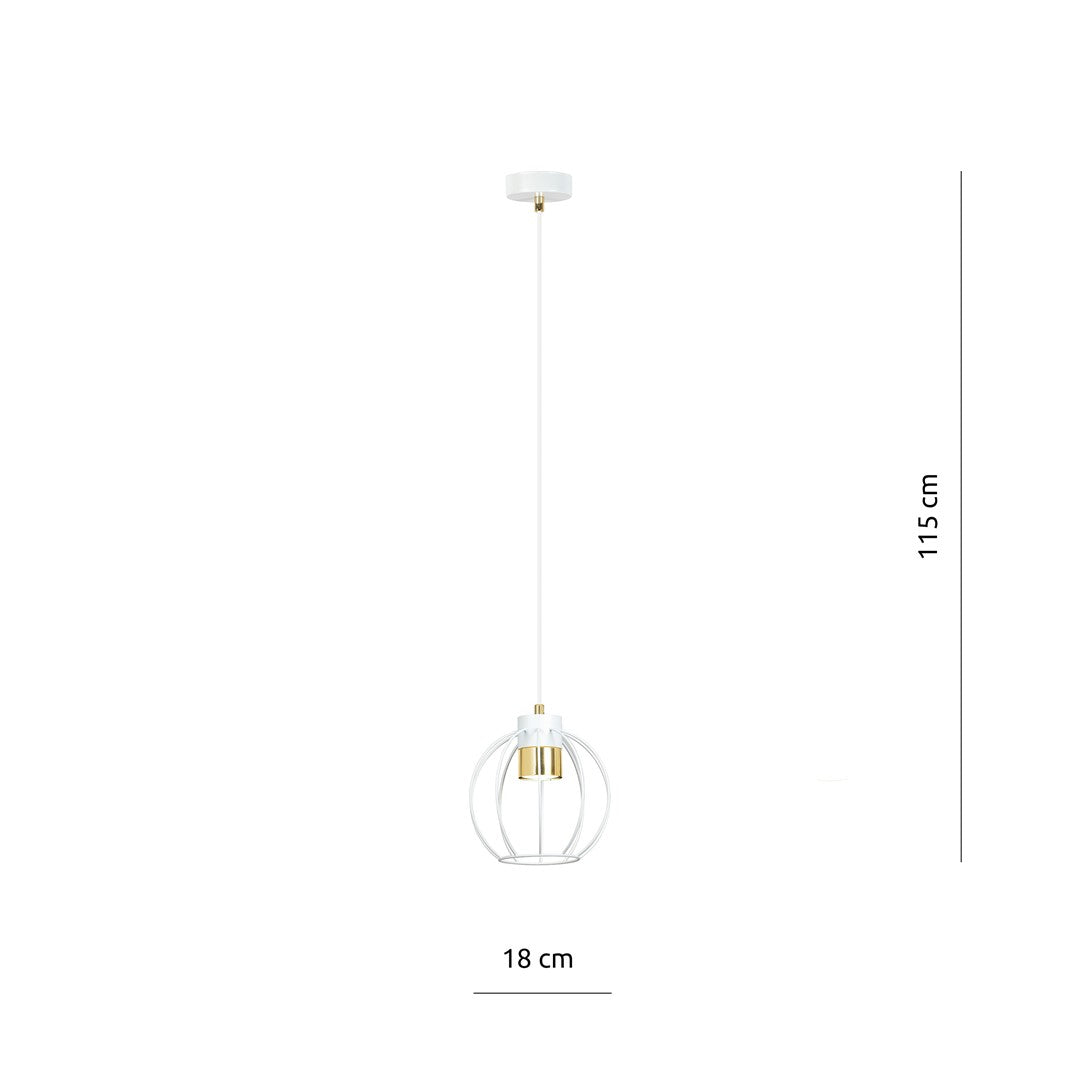 Pendul AJAX 1 alba/auriu