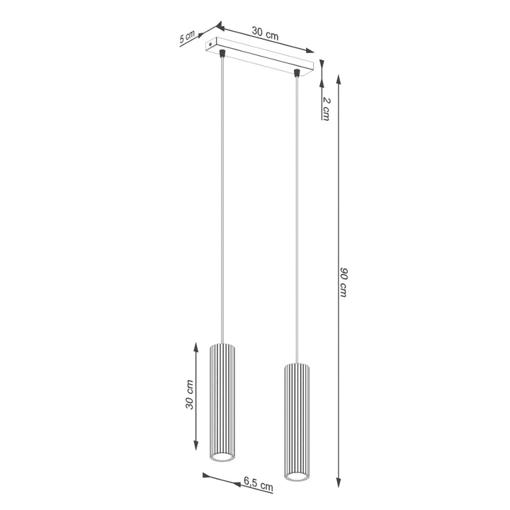 Lampa suspendata KARBON 2 alb