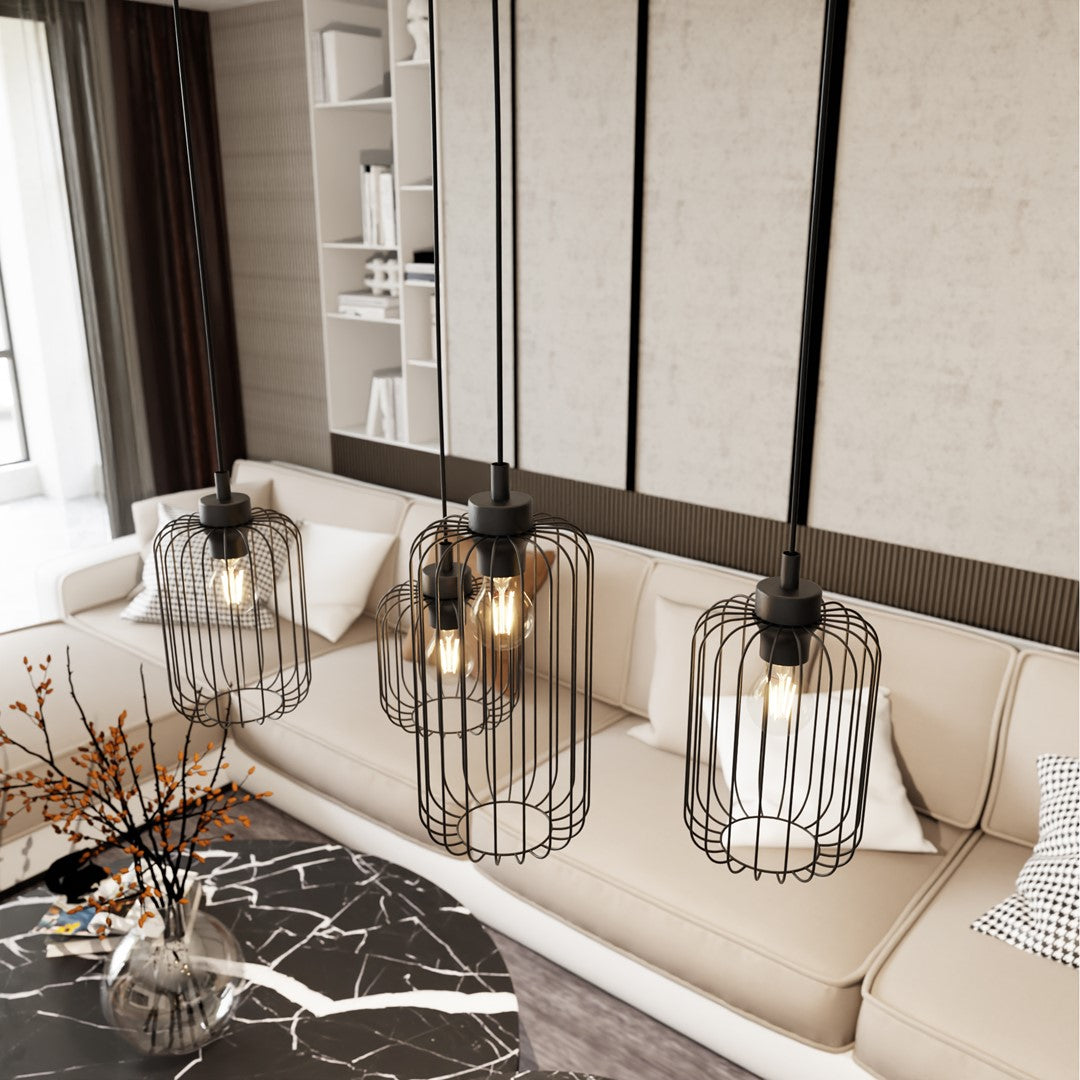 Lustra suspendata VANDER 4 neagra