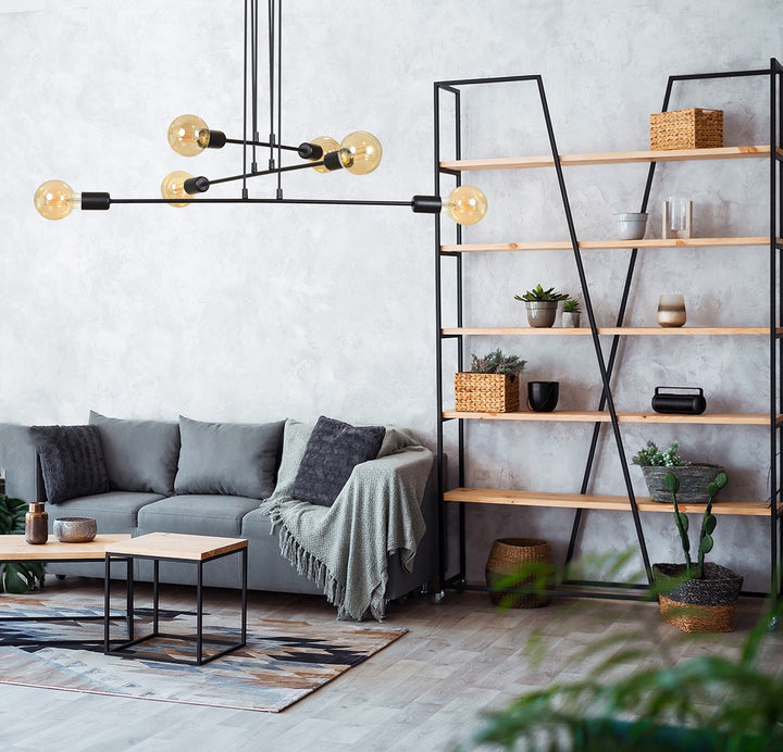 Lustra suspendata MULTIPO 6 neagra