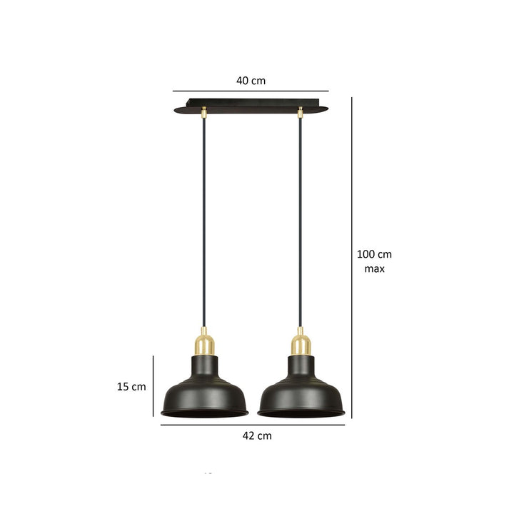 Lustra suspendata IBOR 2 neagra