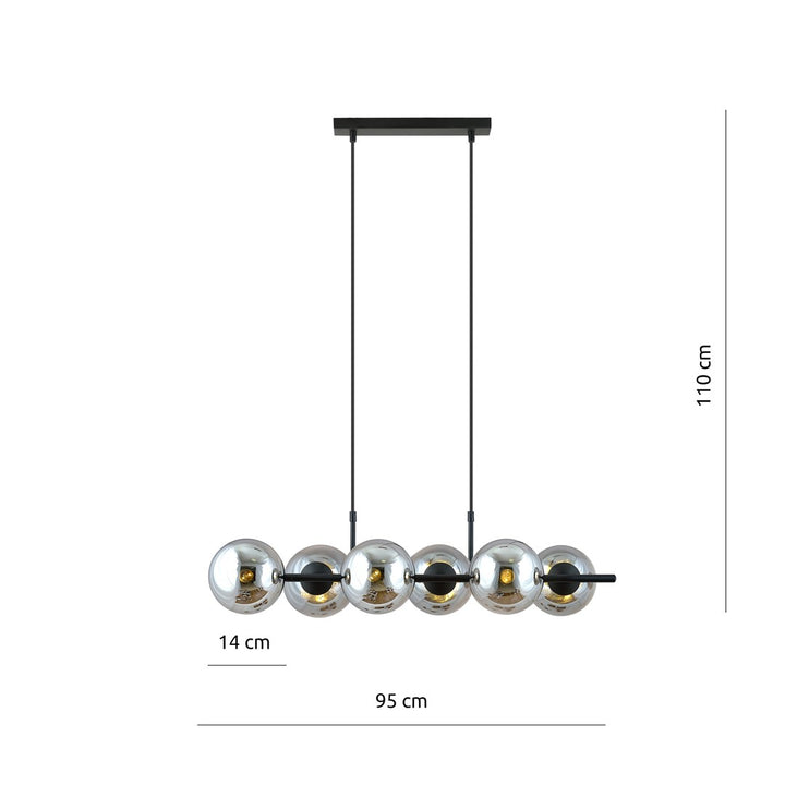 Lustra suspendata RORY 6 grafit