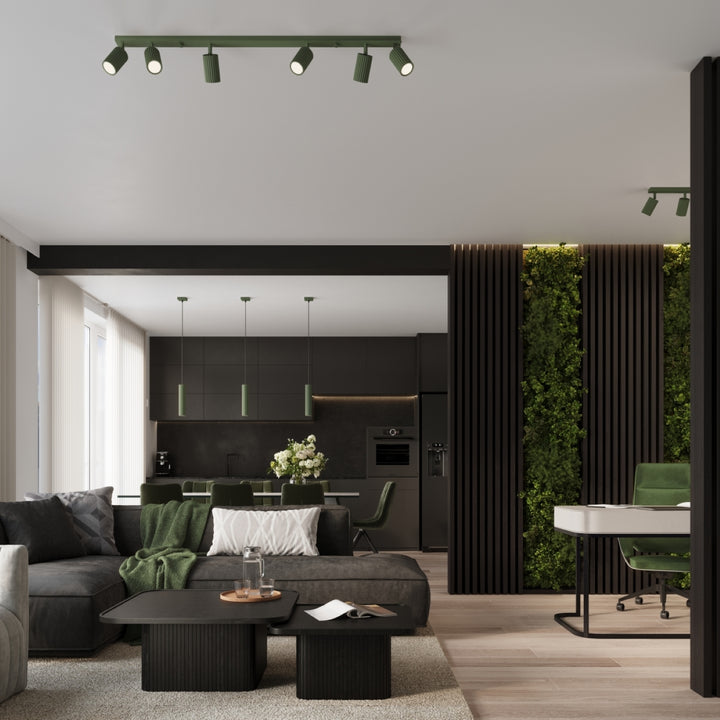 Lampa suspendata KARBON 2 verde masliniu