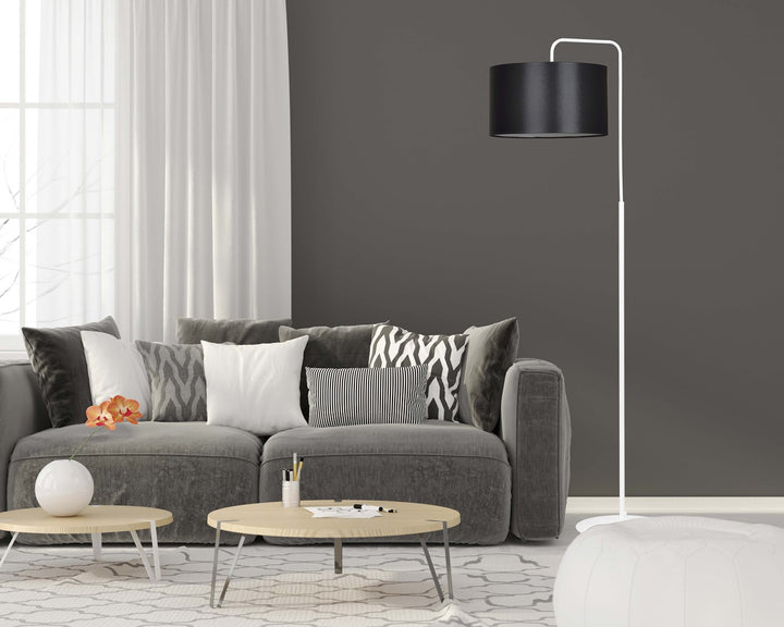 Lampa de podea TRAPO LP1 alb cu negru