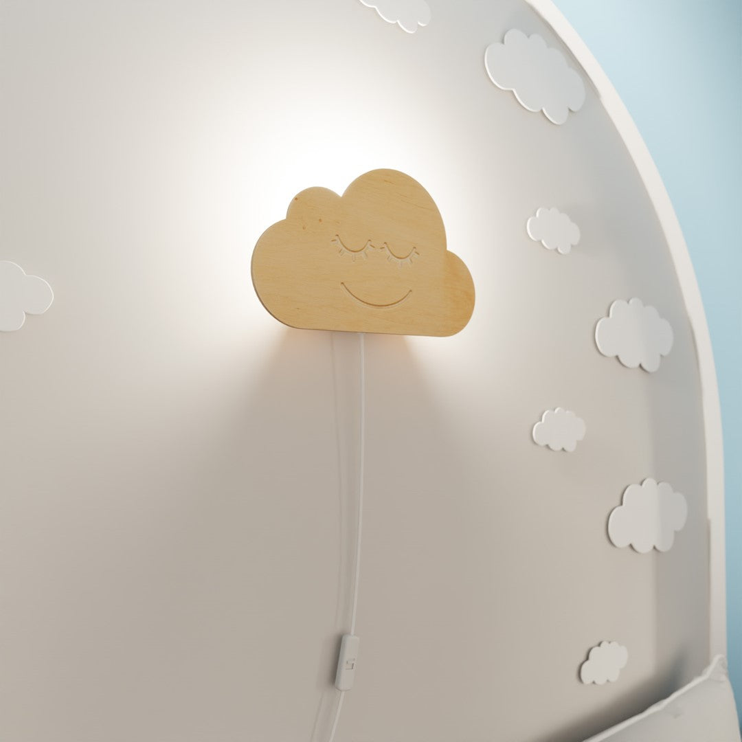 Aplica de perete norisor lemn CLOUD K1 camera copii