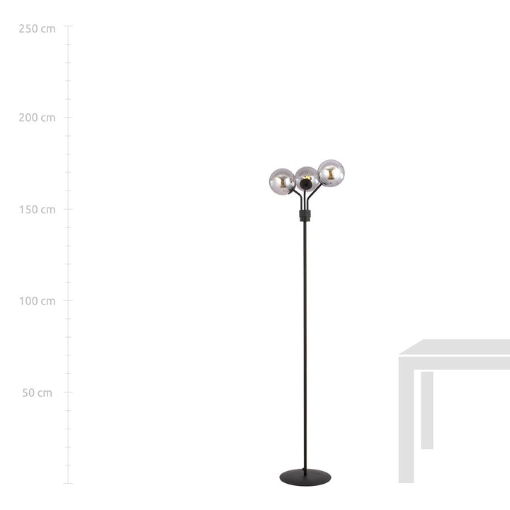 Lampa de podea NOVA LP3 BLACK/GRAFIT