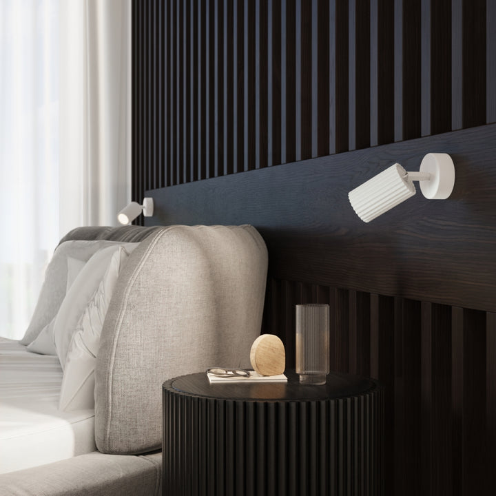 Lampa de perete KARBON alb cu intrerupator