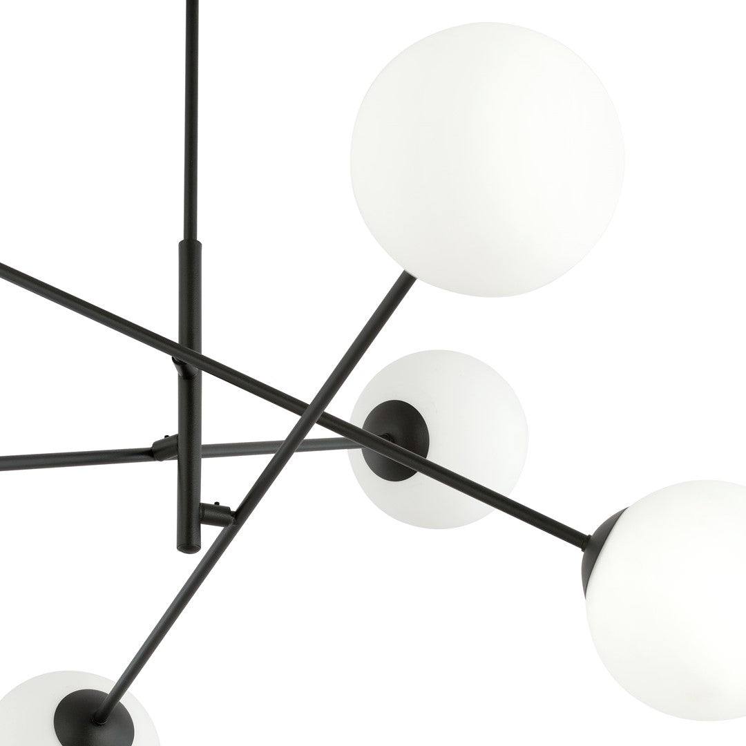 Lustra LINEAR 6 neagra/opal