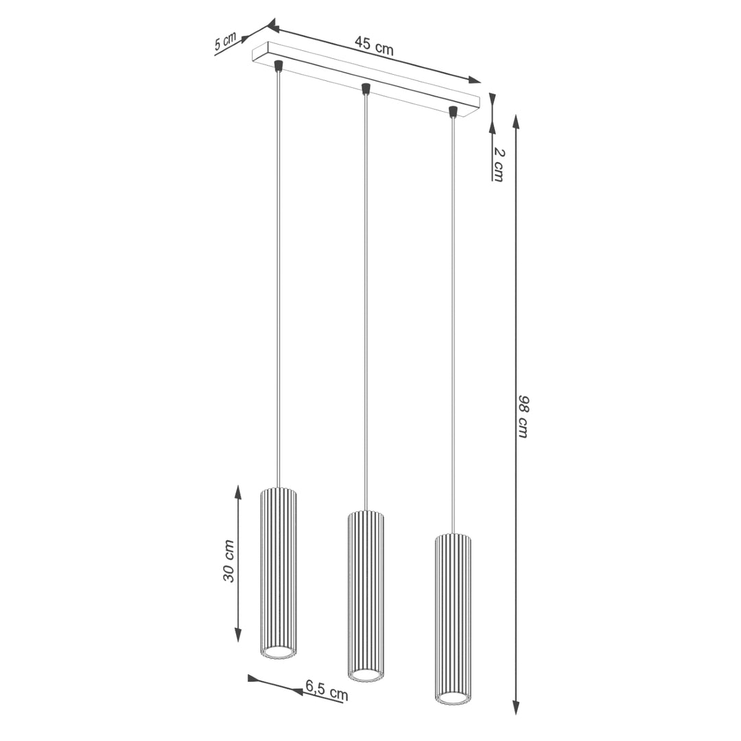 Lampa suspendata KARBON 3L verde masliniu