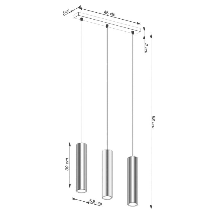 Lampa suspendata KARBON 3L verde masliniu