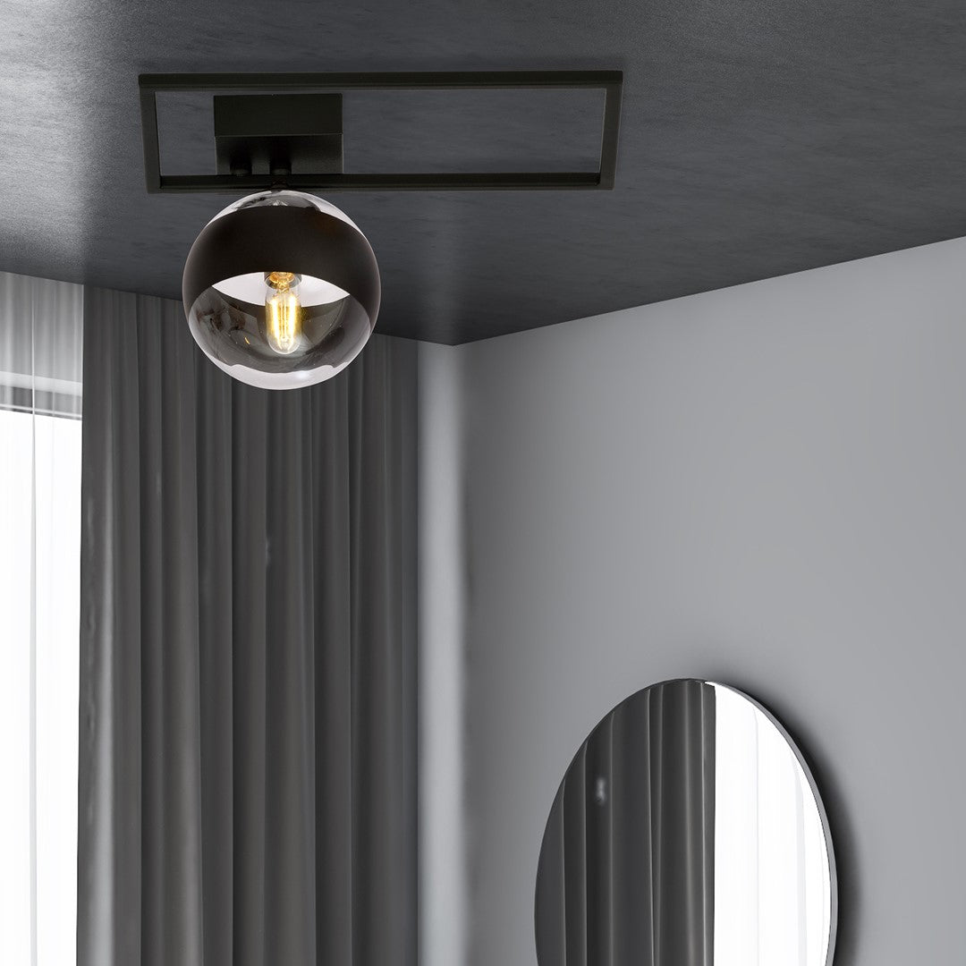 Plafoniera IMAGO 1D cu dunga neagra