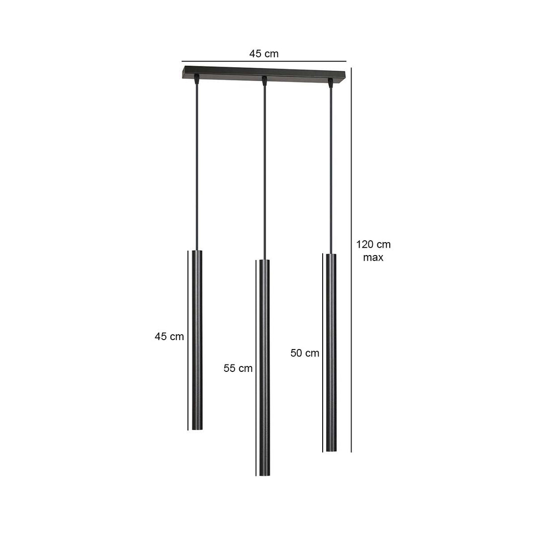 Lustra suspendata SELTER 3 neagra