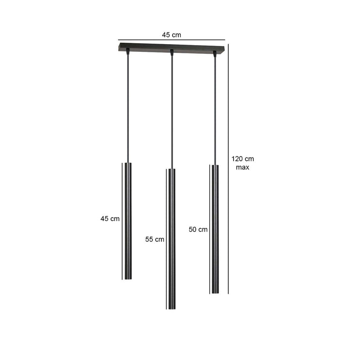 Lustra suspendata SELTER 3 neagra