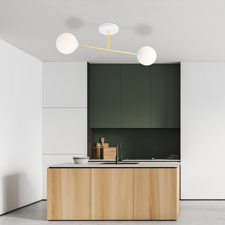 Plafoniera MAGNUM 2 WH cu abajur opal