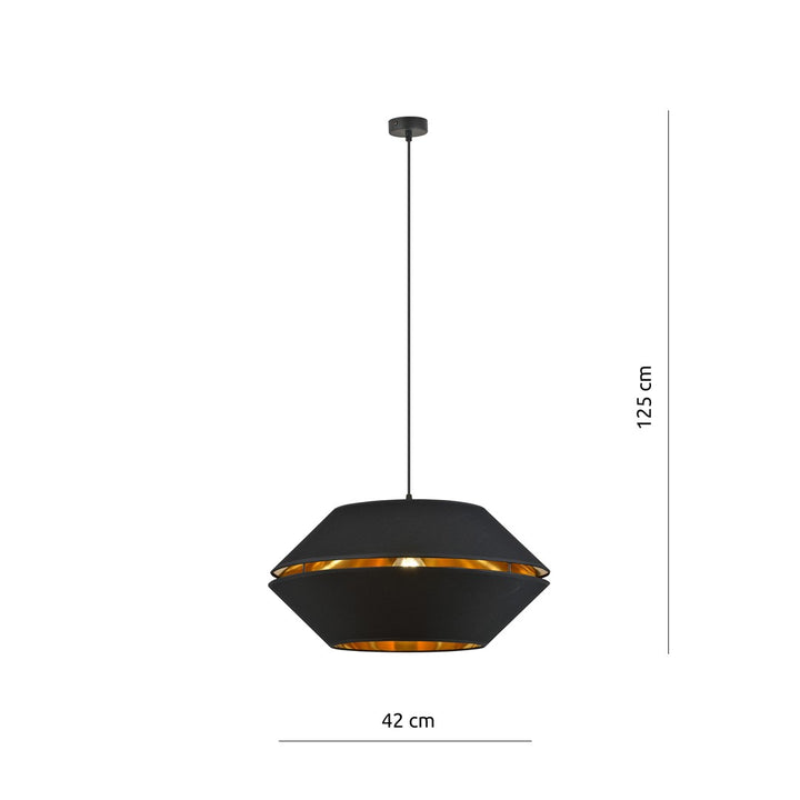 Pendul PIANO 1 negru cu auriu