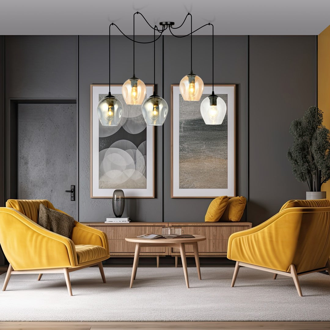 Lustra suspendata LEVEL 5 neagra MIX