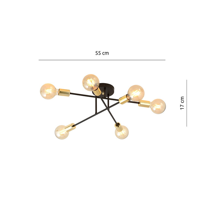 Plafoniera aurie VEKEN 6B