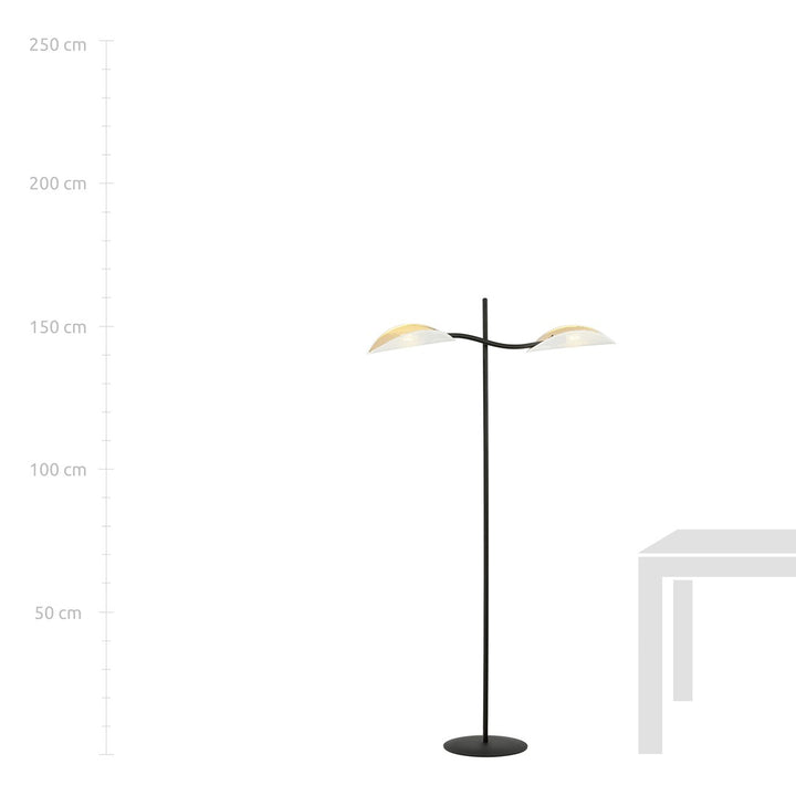 Lampa de podea LOTUS LP2 WHITE/GOLD