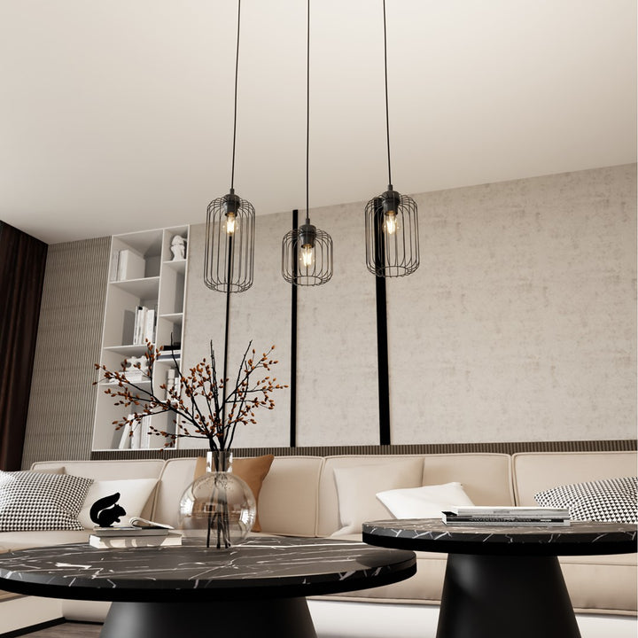 Lustra suspendata VANDER 3 neagra