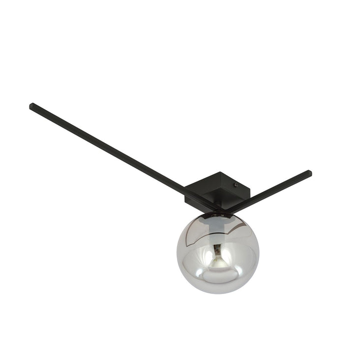 Plafoniera IMAGO 1F neagra cu abajur grafit