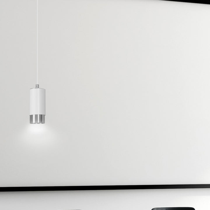 Pendul FUMIKO 1 alb cu crom