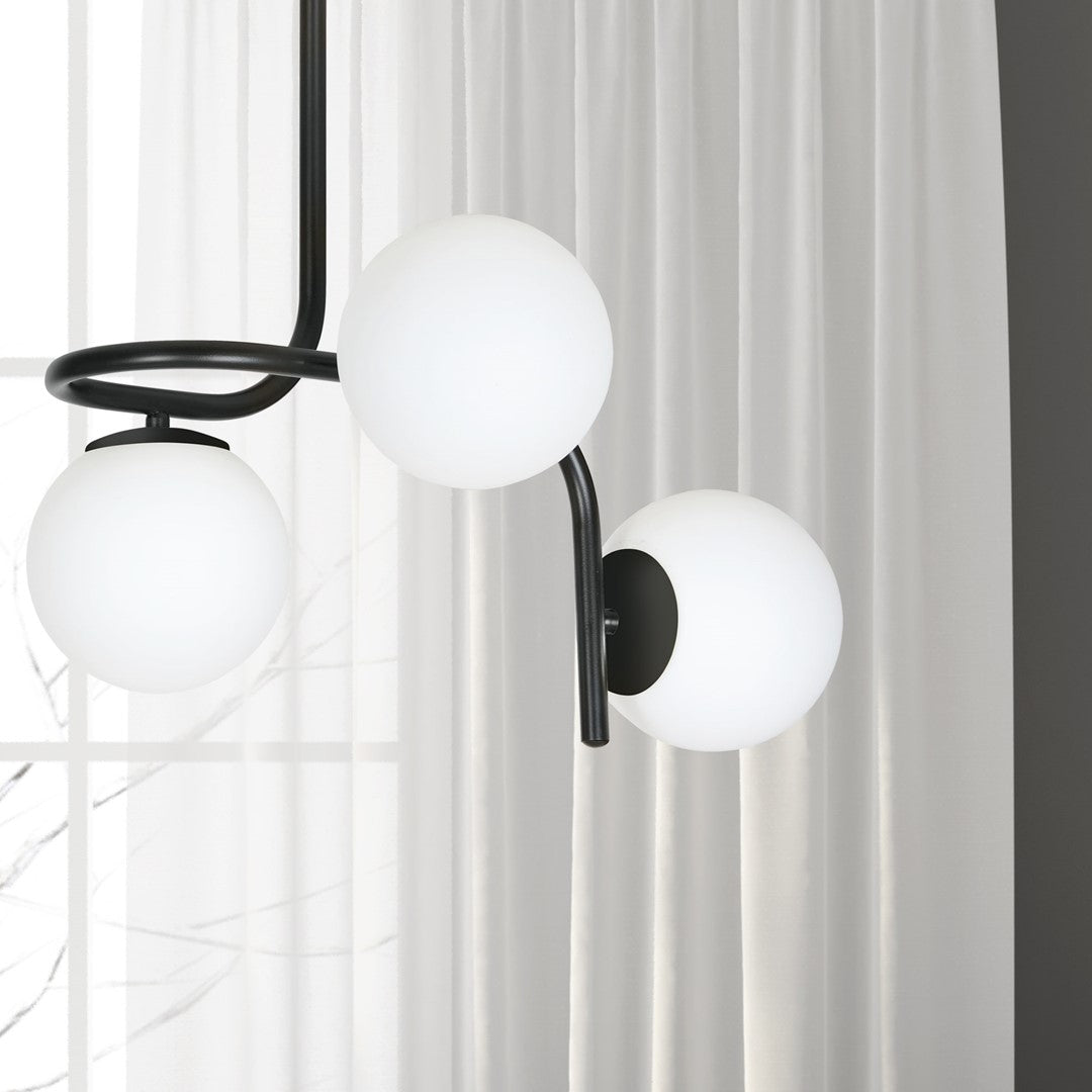 Plafoniera KALF 3 neagra
