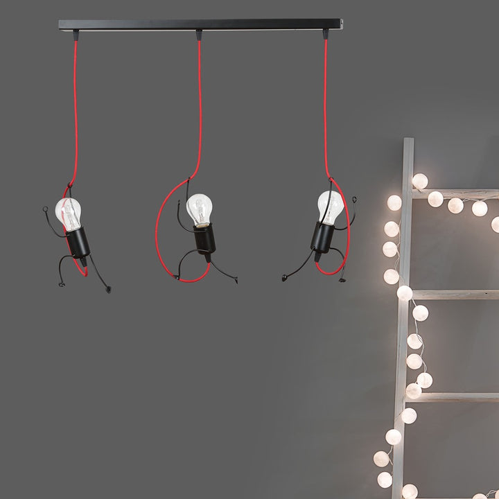 Lustra suspendata cu 3 pendule BOBI 3 neagra