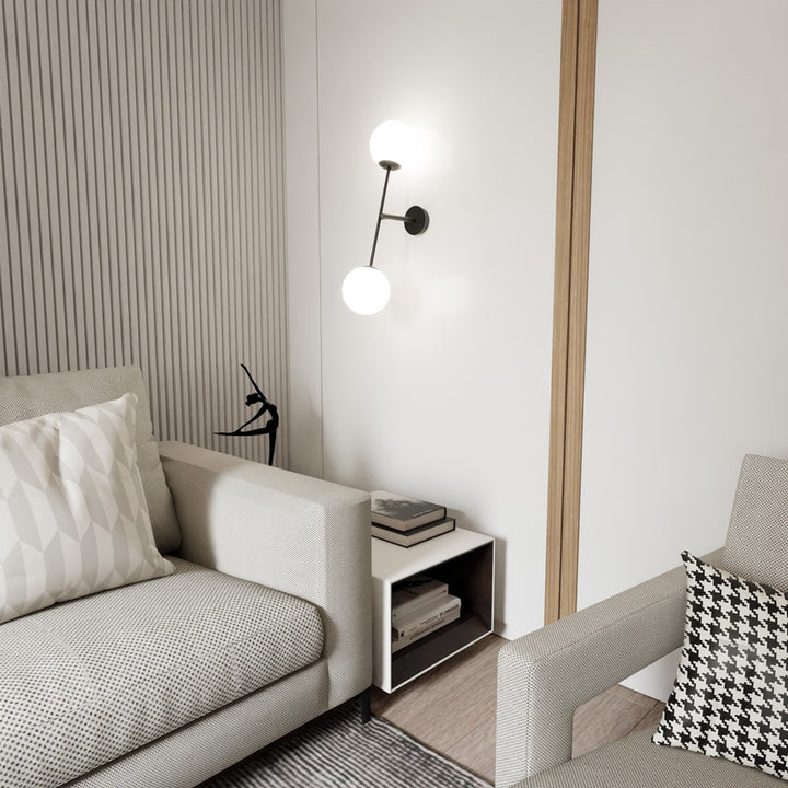 Aplica de perete LINEAR K2 neagra-opal