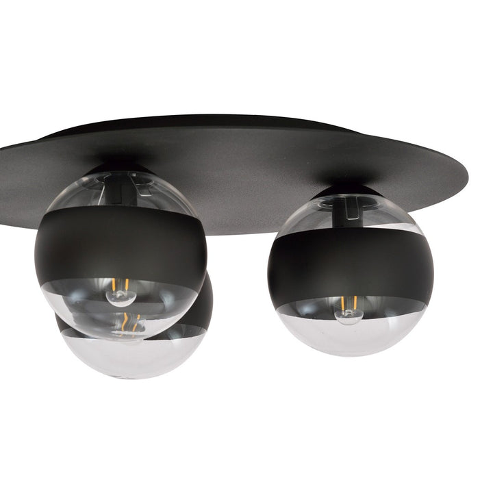 Plafoniera SOLAR 3 neagra cu dungi