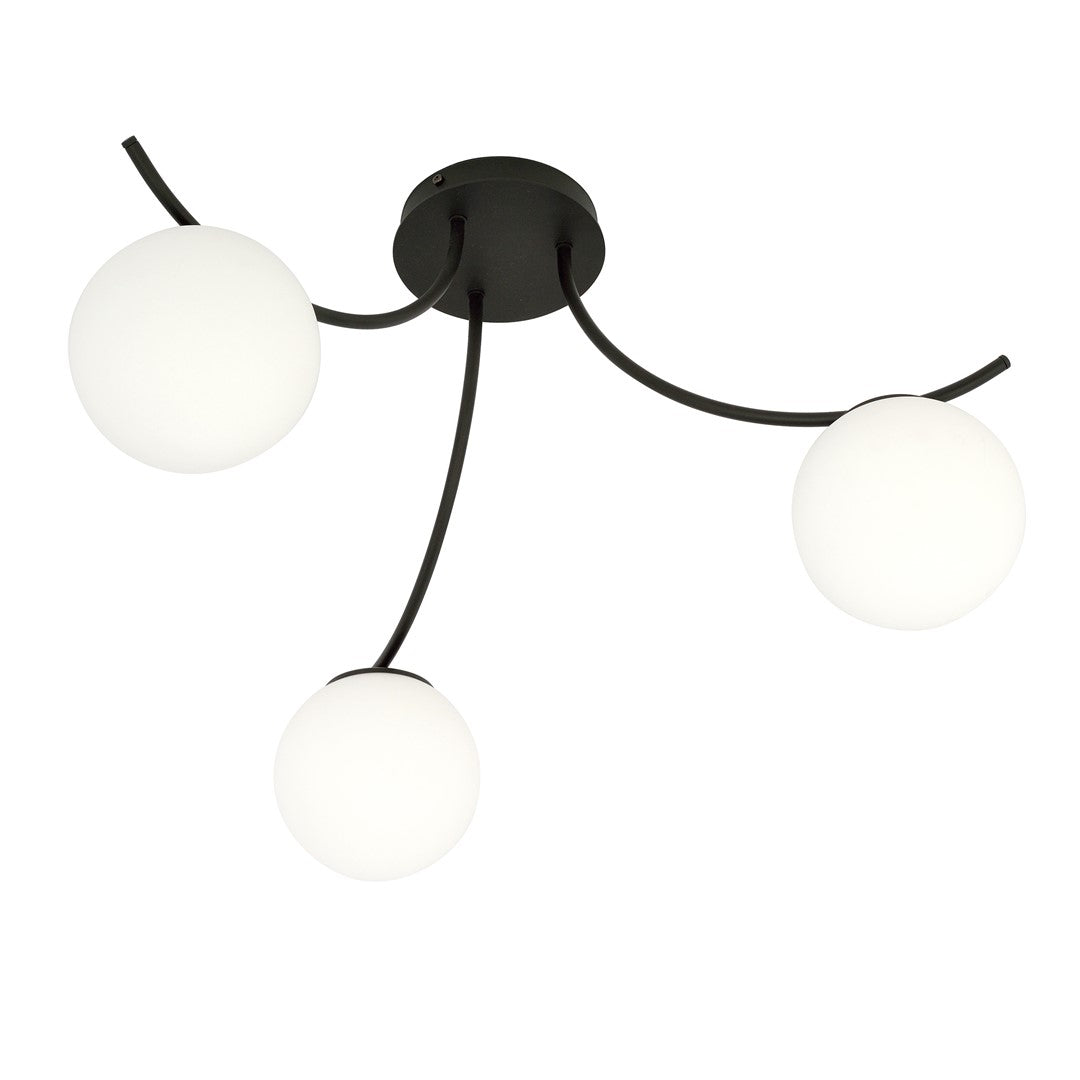 Lustra BOSTON 3 neagra/opal