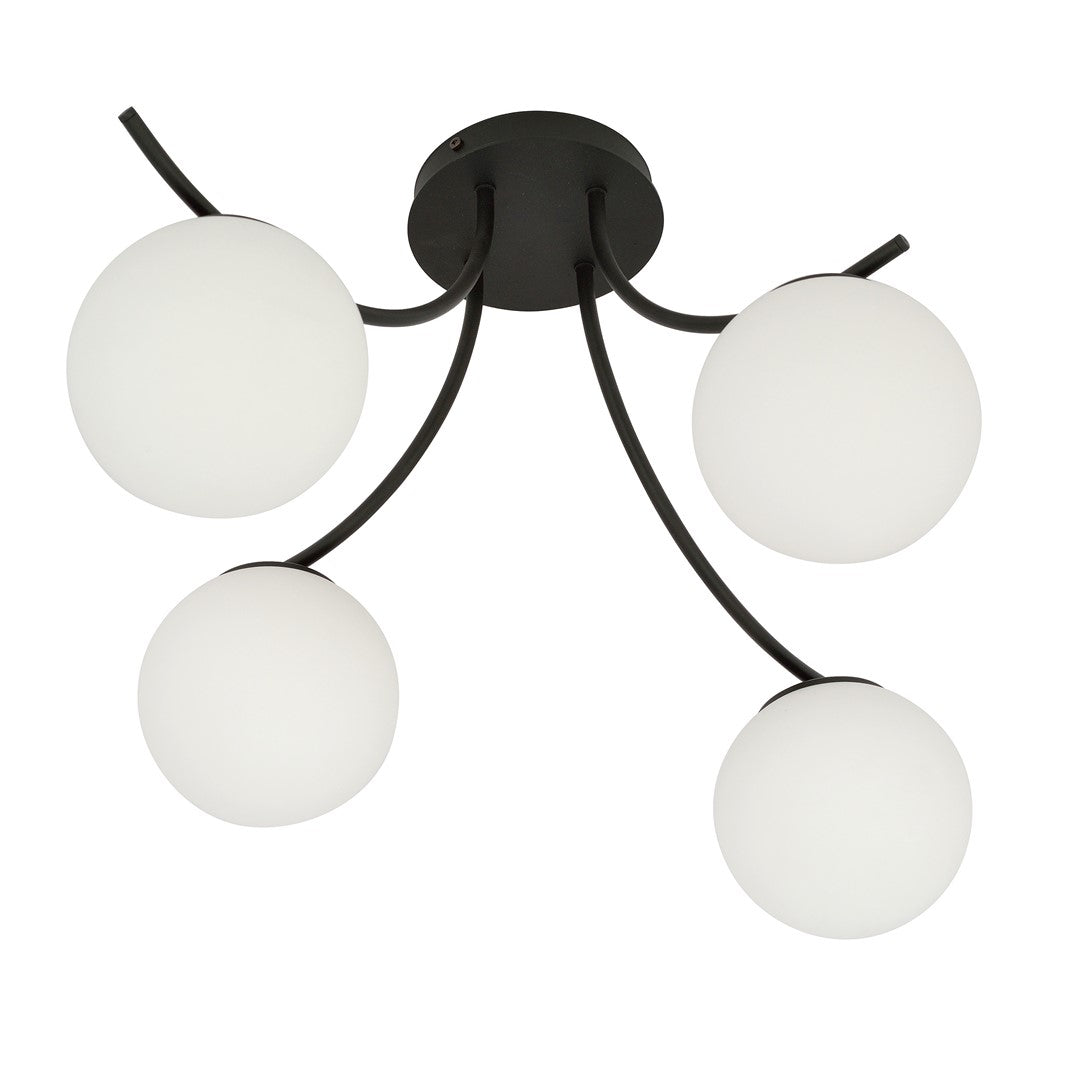 Lustra BOSTON 4 neagra/opal