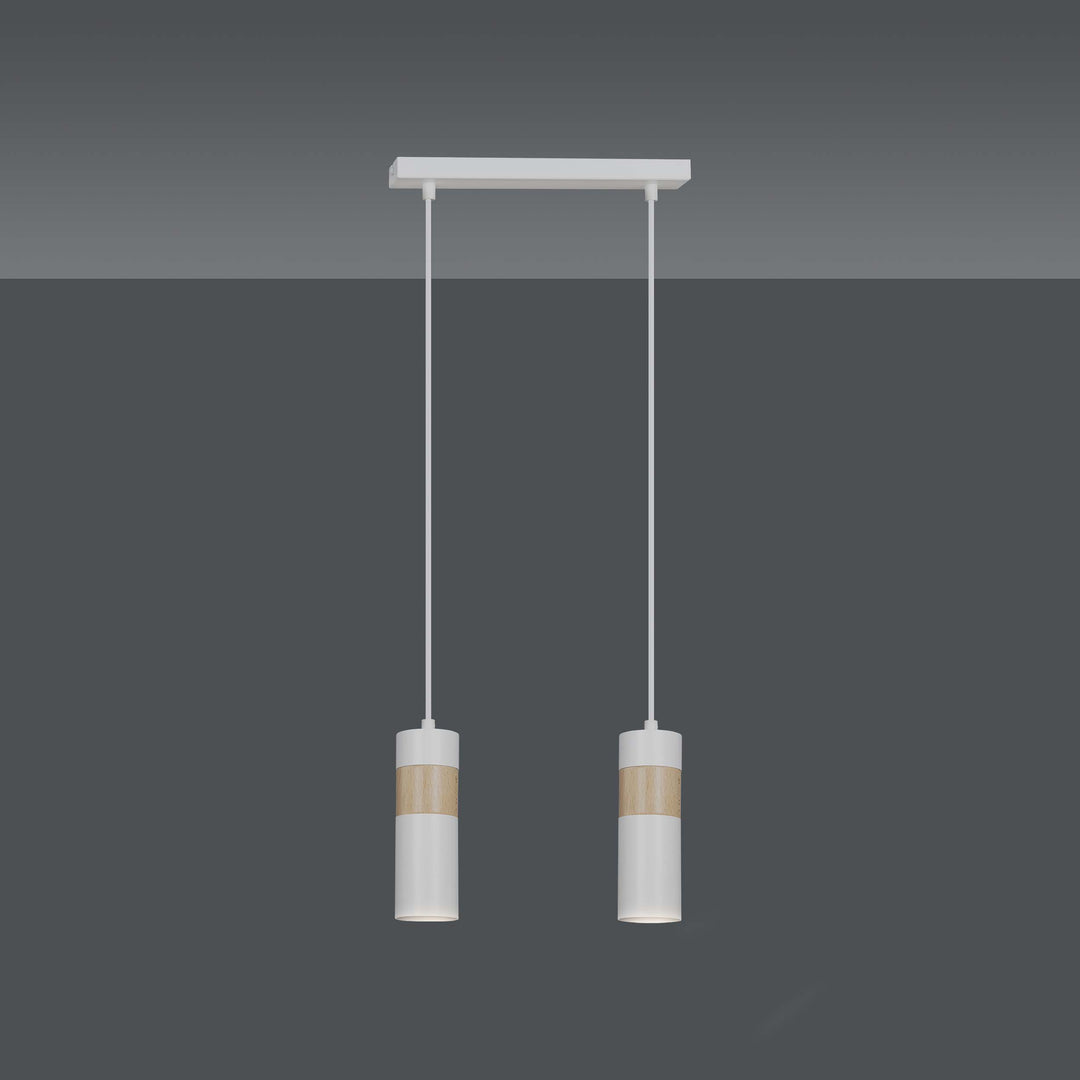 Lustra suspendata cu 2 pendule AKARI 2 alba