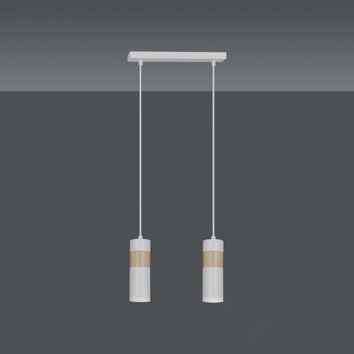 Lustra suspendata cu 2 pendule AKARI 2 alba