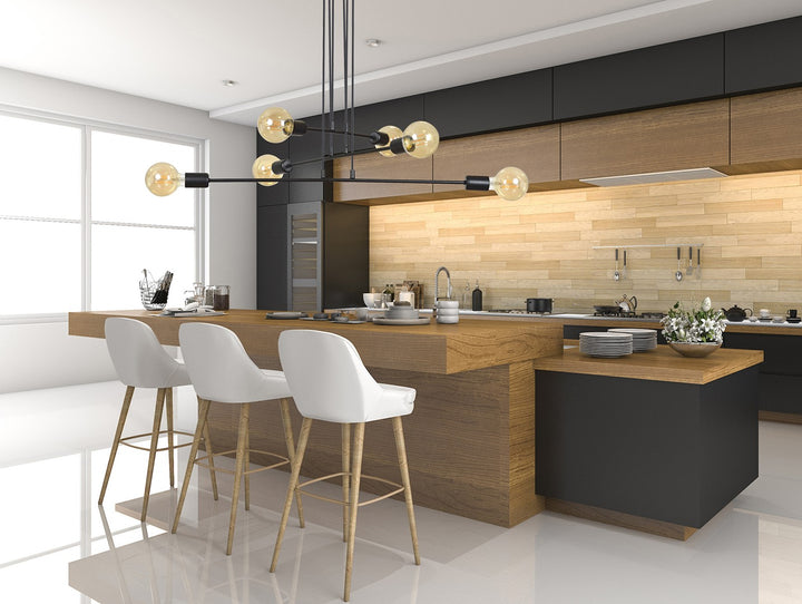 Lustra suspendata MULTIPO 6 neagra