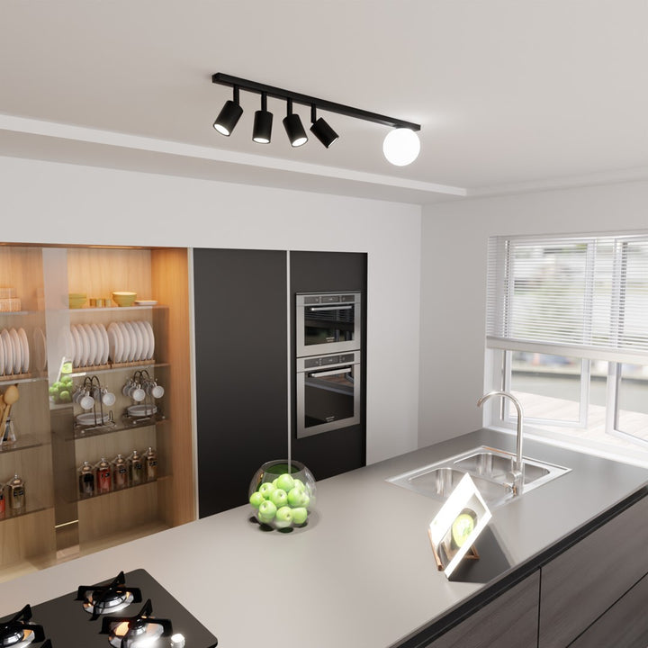 Plafoniera BASTER 5 neagra