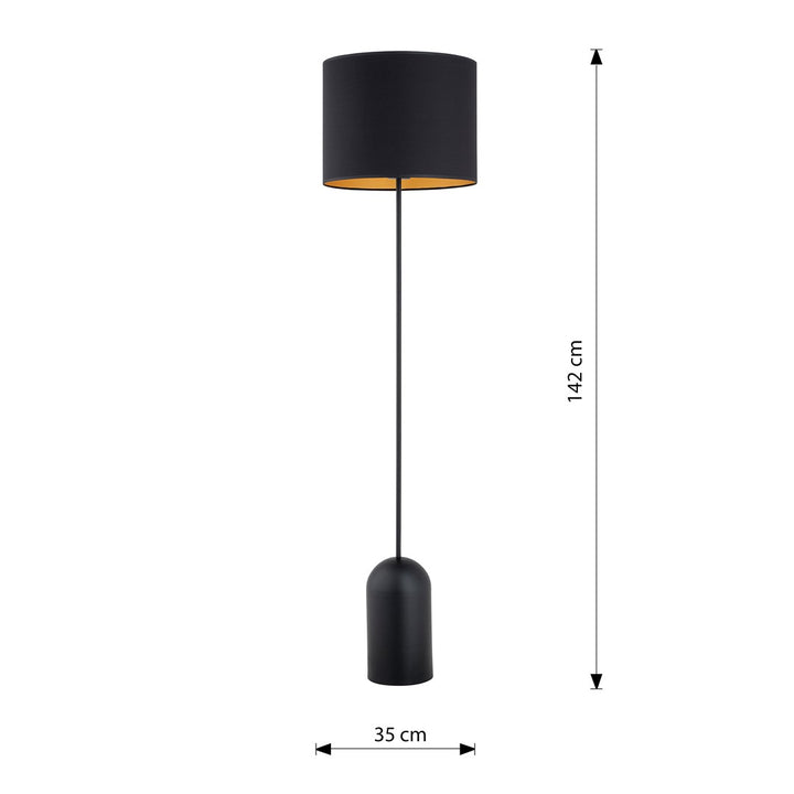 Lampa de podea ASPEN LP1 neagra cu auriu