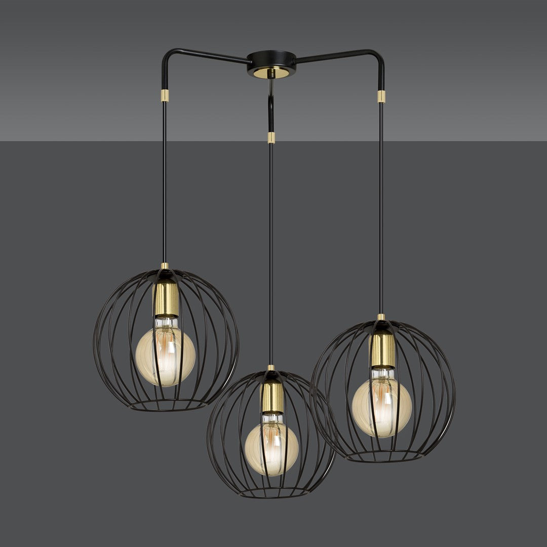 Lustra suspendata ALBIO 3 neagra