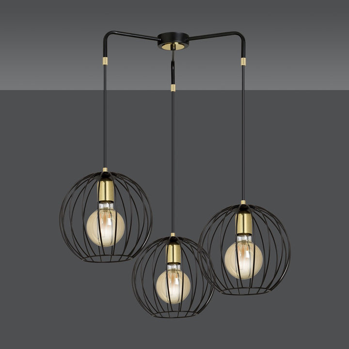 Lustra suspendata ALBIO 3 neagra