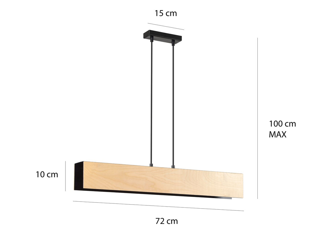 Lustra suspendata liniara CARLO 3 neagra