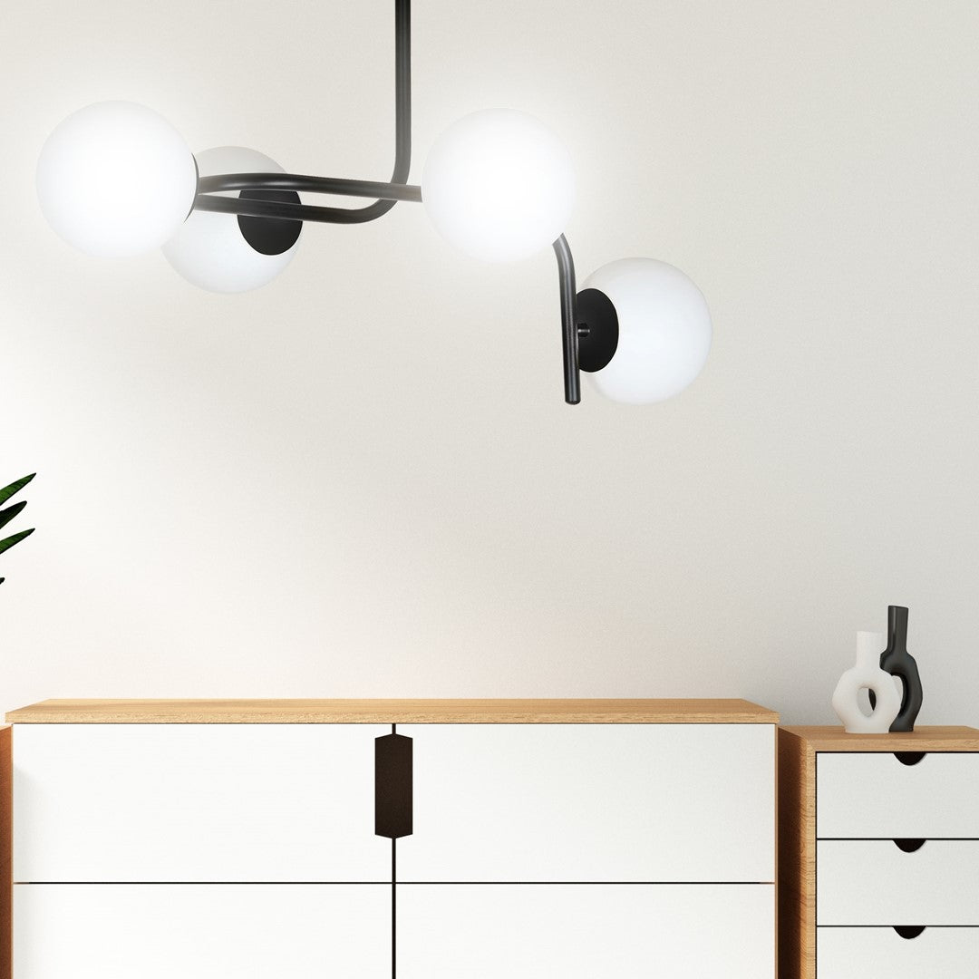 Plafoniera KALF 4A neagra