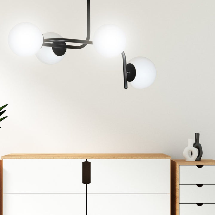 Plafoniera KALF 4A neagra