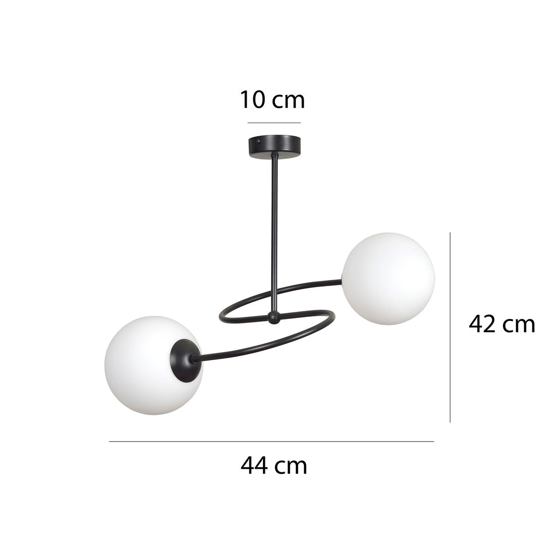 Plafoniera SELBI 2 neagra