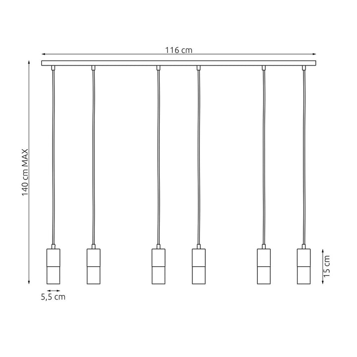 Lustra suspendata MELT 6 alba