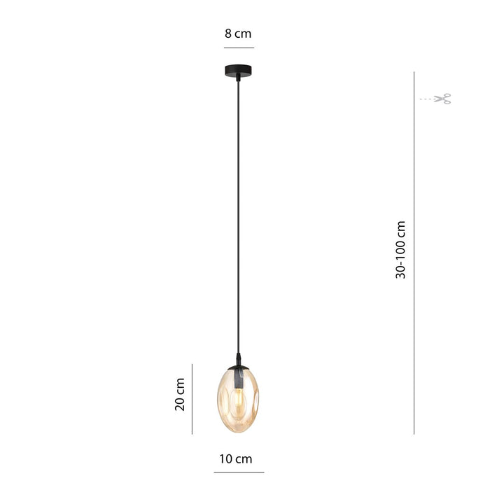 Pendul ASTRAL 1 negru chihlimbar