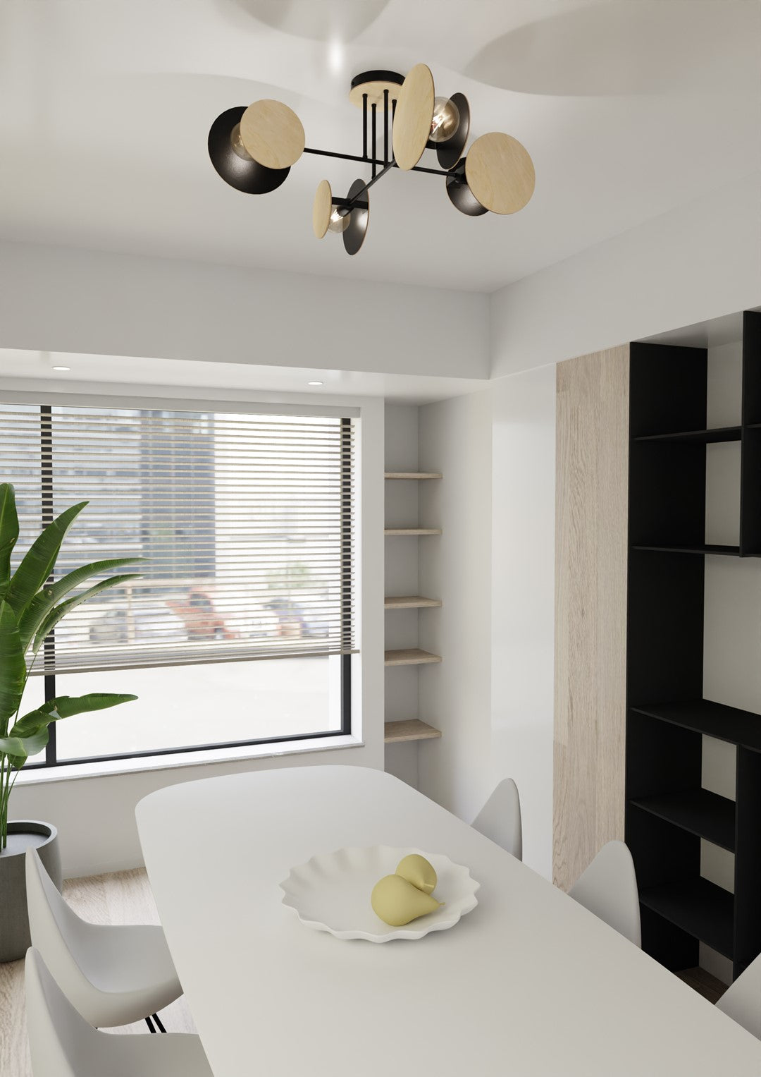 Plafoniera neagra ZITA 4 BLACK