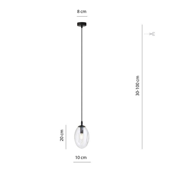 Pendul ASTRAL 1 negru TRANSPARENT