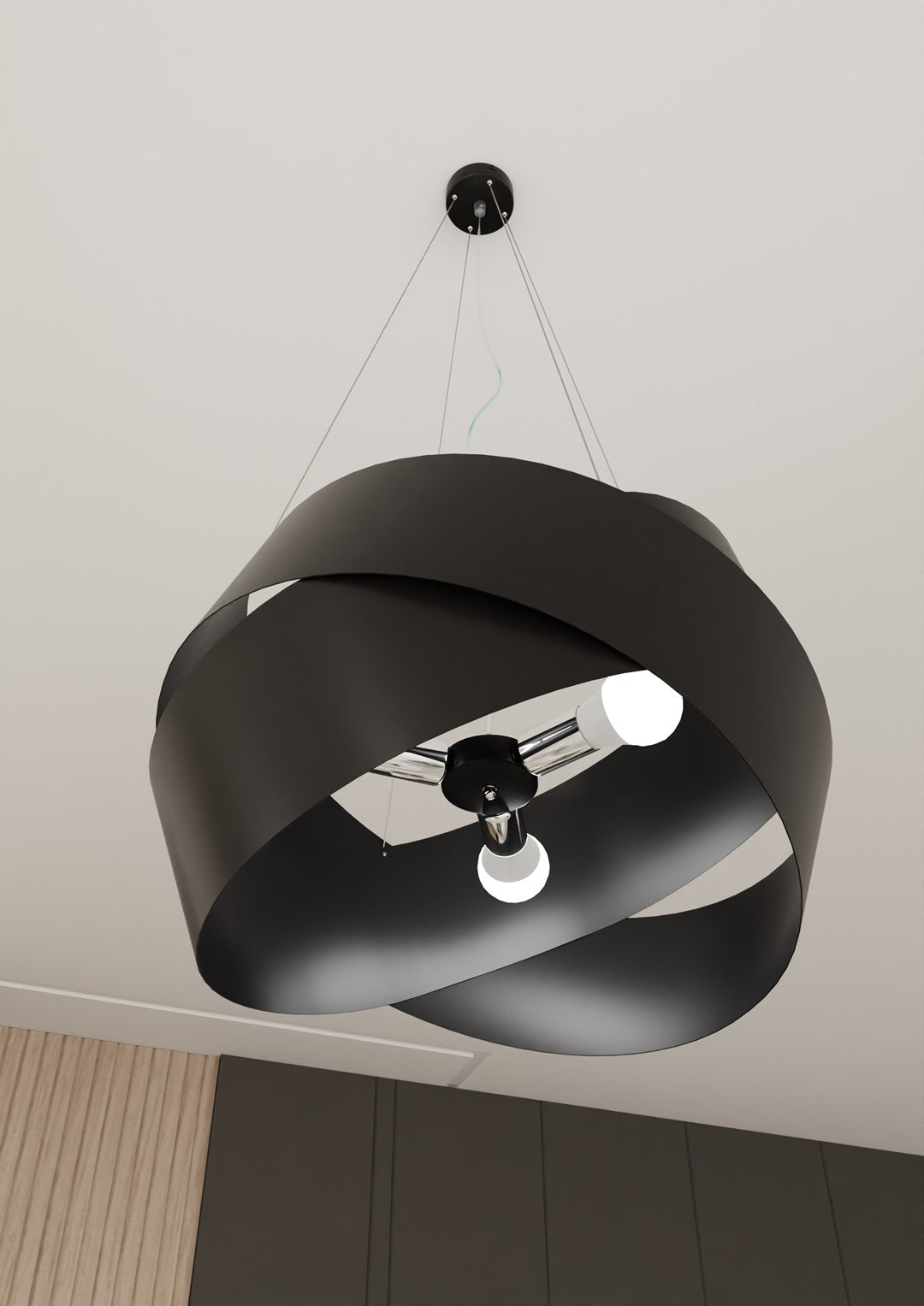 Lustra suspendata VIENO neagra
