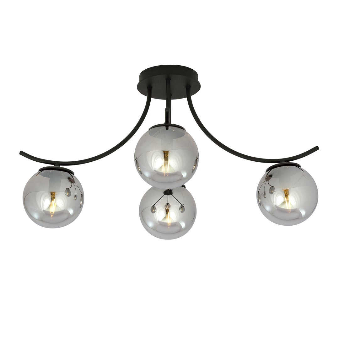 Lustra BOSTON 4 neagra/grafit