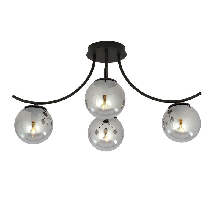 Lustra BOSTON 4 neagra/grafit